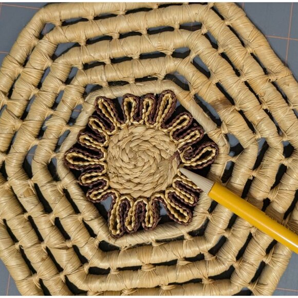 Handwoven Boho Trivets Set Of 3 - Picture 4 of 12